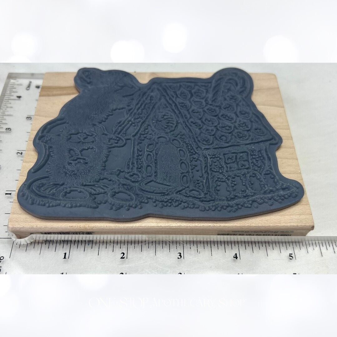 House Mouse GINGERBREAD HOUSE Mice Christmas Cookie Rubber Stamp