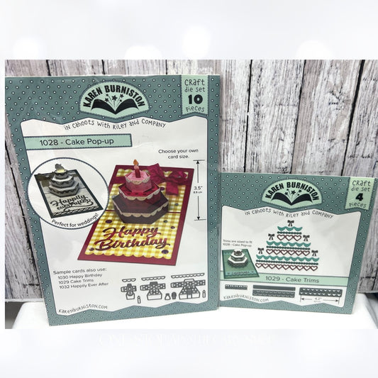 Karen Burniston POP-UP CAKE Trims Birthday Interactive Dies Set of 2