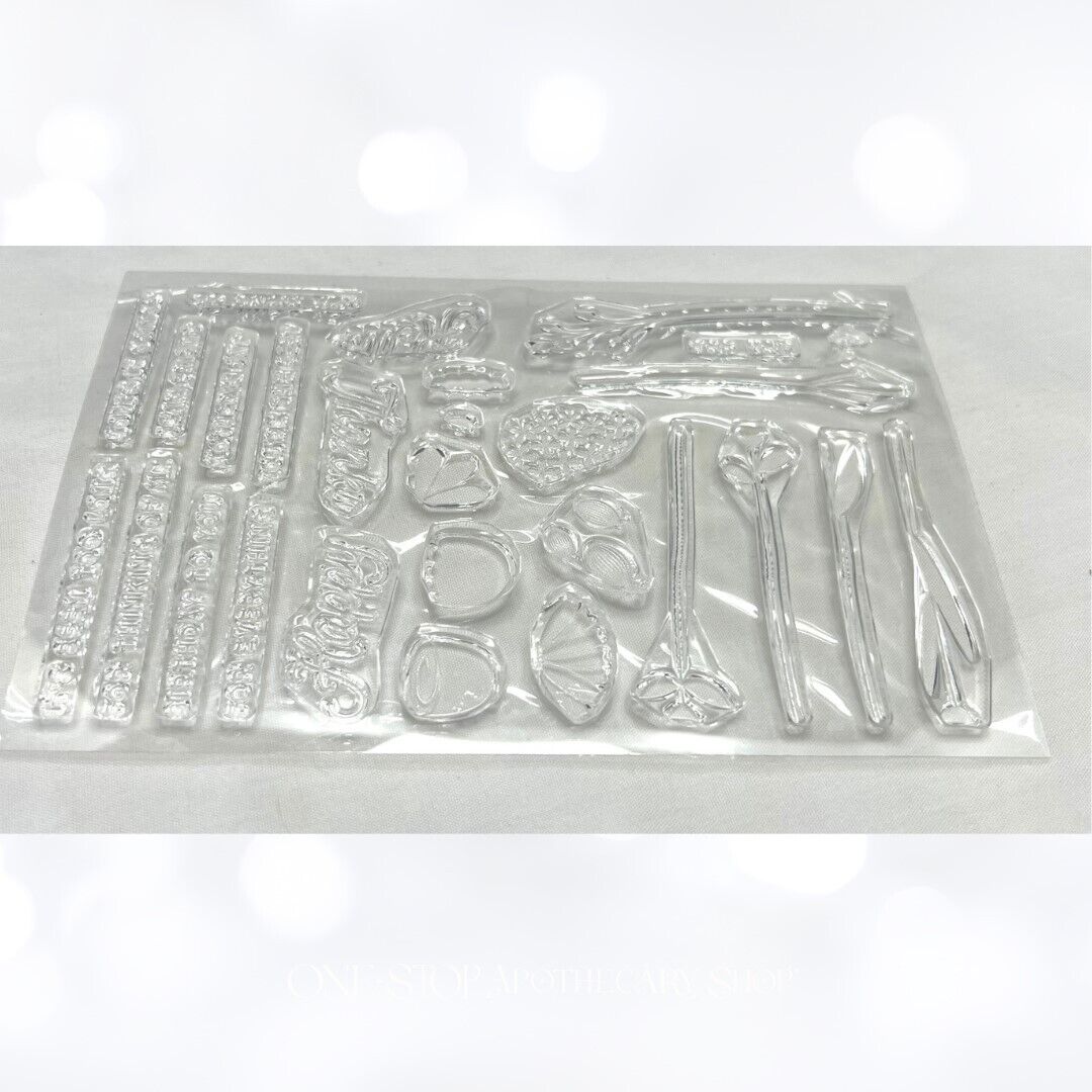 Papertrey Ink SIMPLE STEMS Flowers Rubber Stamps Dies