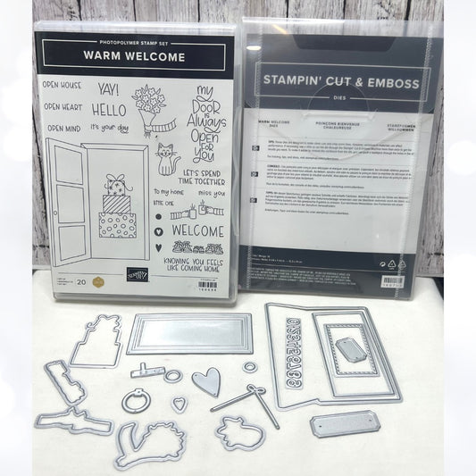 Stampin Up WARM WELCOME Rubber Stamps Dies