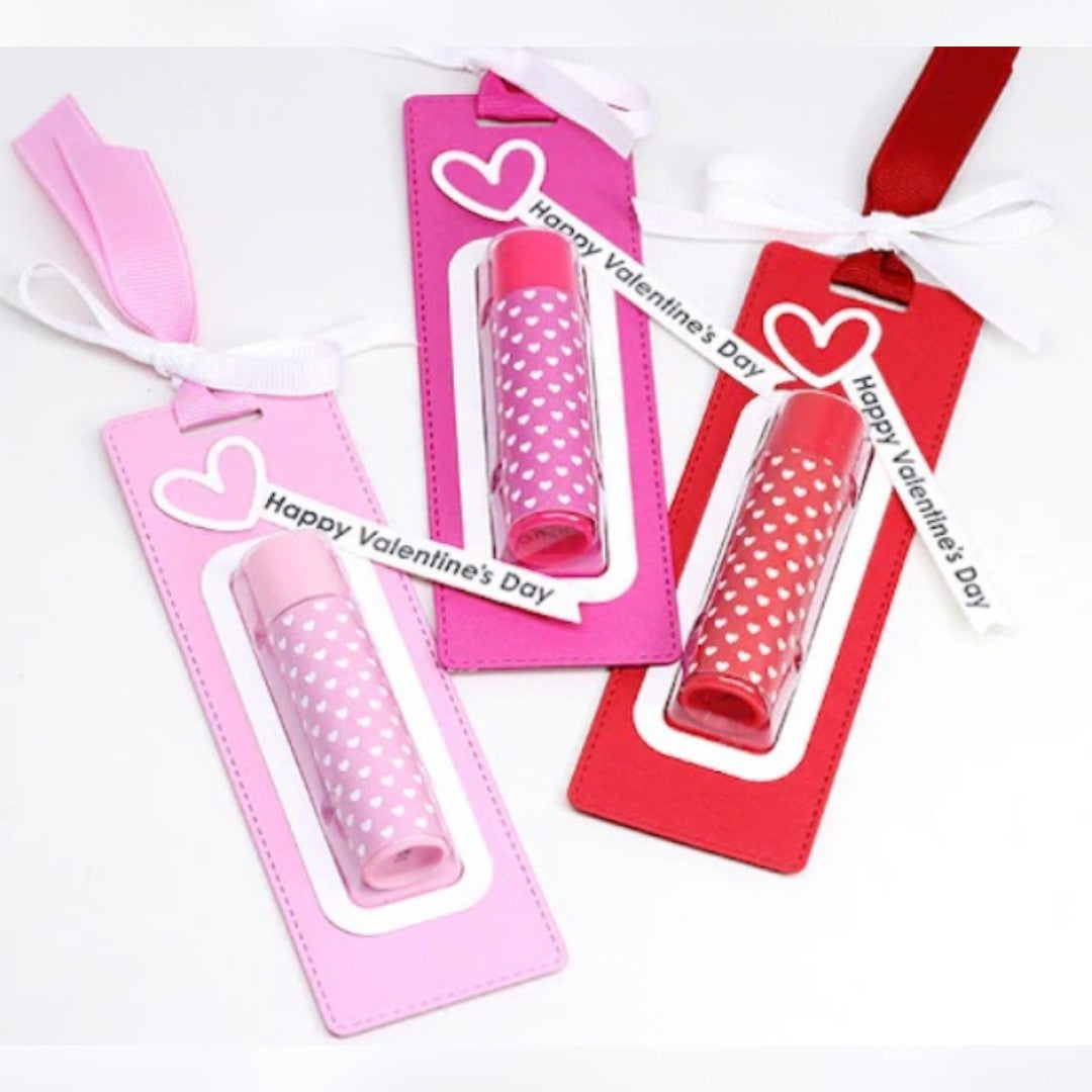 My Favorite Things LIP BALM Window Rip Strips Valentines Rubber Stamps Dies