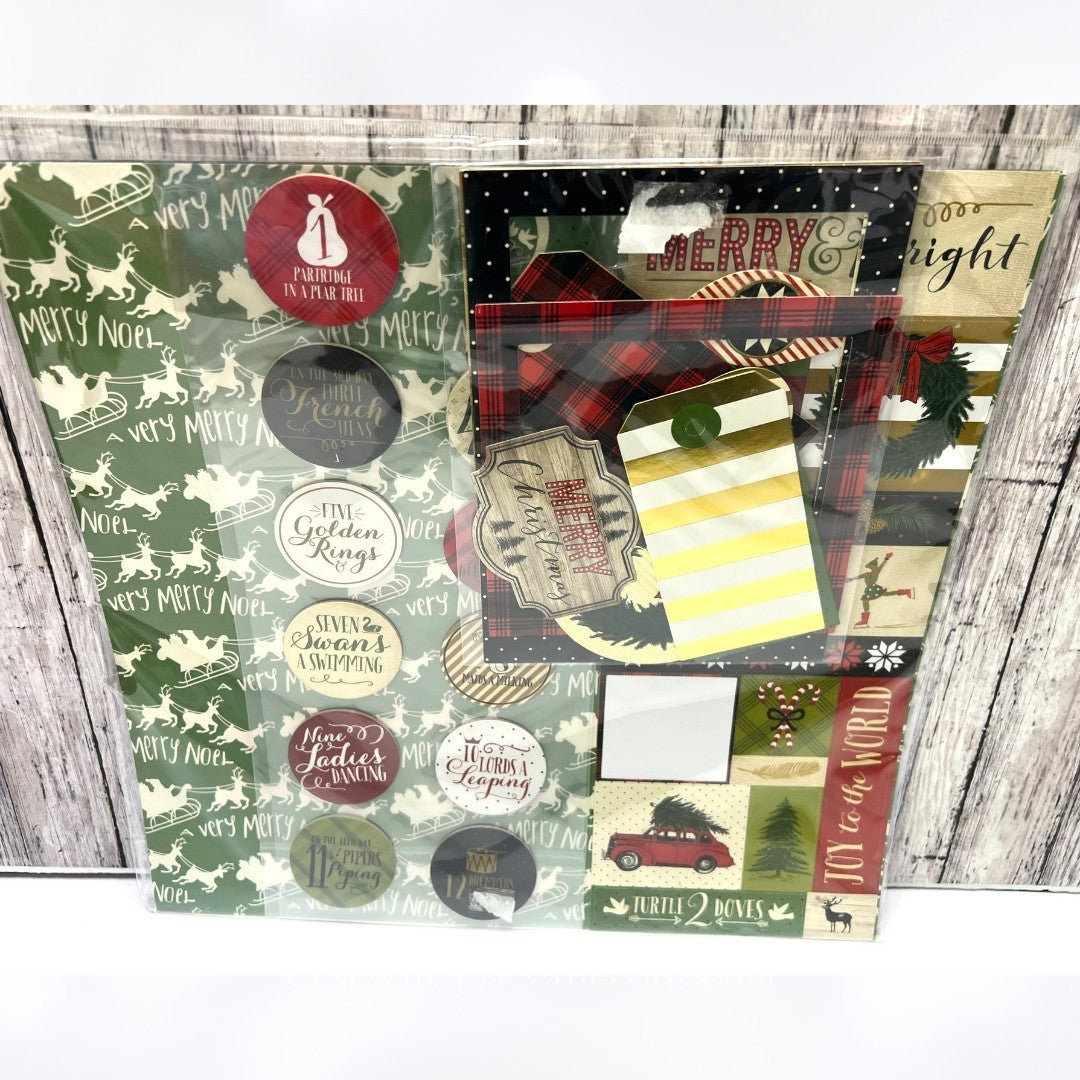 Echo Park TIS THE SEASON Paper Studio 12 Days of Christmas 12x12 Paper Kits