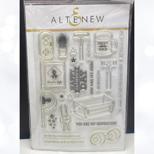 Altenew BEST DAD Fathers Day Tools 6x8 Rubber Stamps