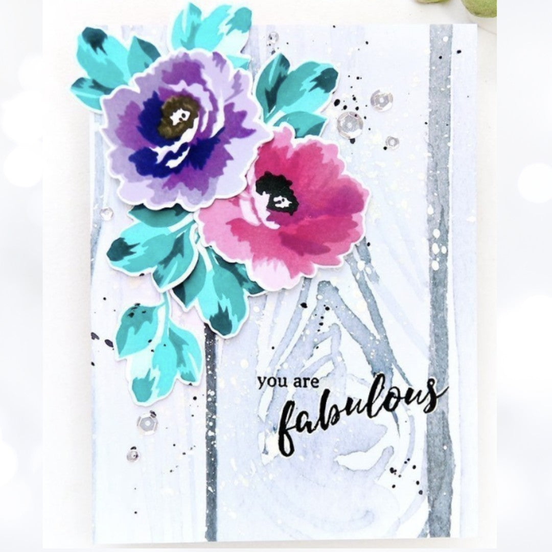 Altenew FABULOUS FLORALS Flowers Rubber Stamps Dies