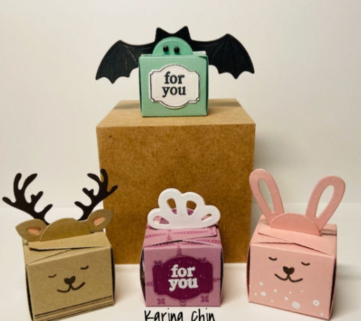 Stampin Up DESIGN A TREAT BOX Favor Candy Rubber Stamps Dies