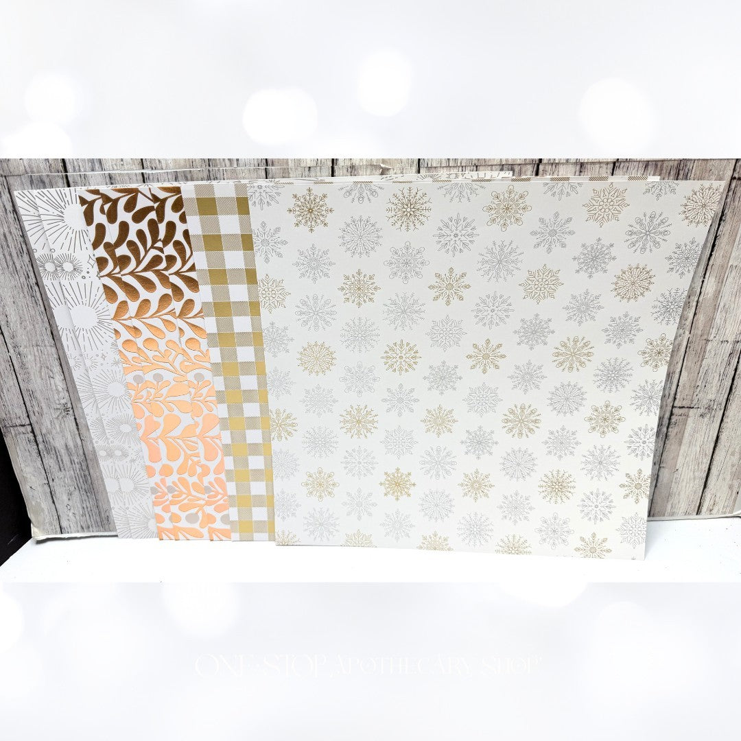 Stampin Up YEAR OF CHEER Presents & Pinecones Christmas 12x12 DSP Paper