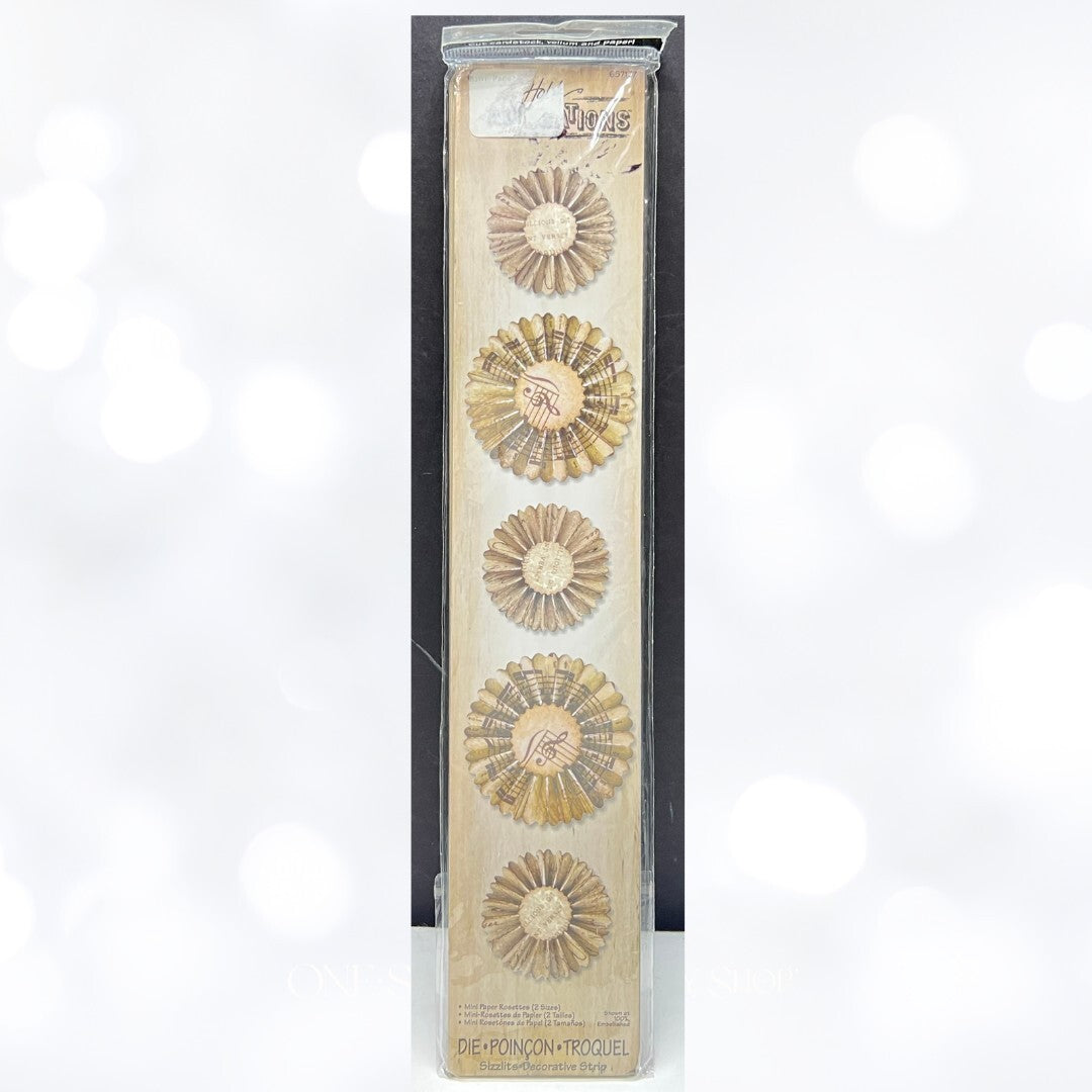 Tim Holtz MINI PAPER ROSETTES Sizzlits Decorative Strip 657177 Die