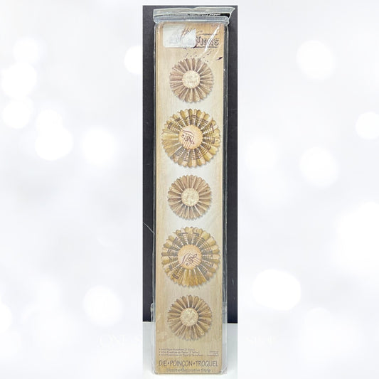 Tim Holtz MINI PAPER ROSETTES Sizzlits Decorative Strip 657177 Die
