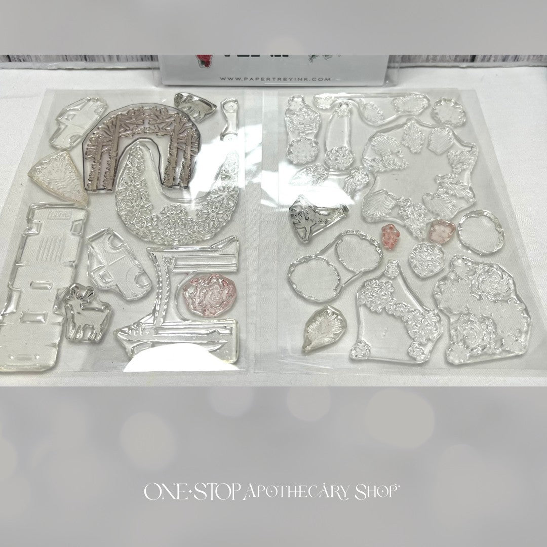Papertrey Ink WONDERLAND Christmas Rubber Stamps Stencils