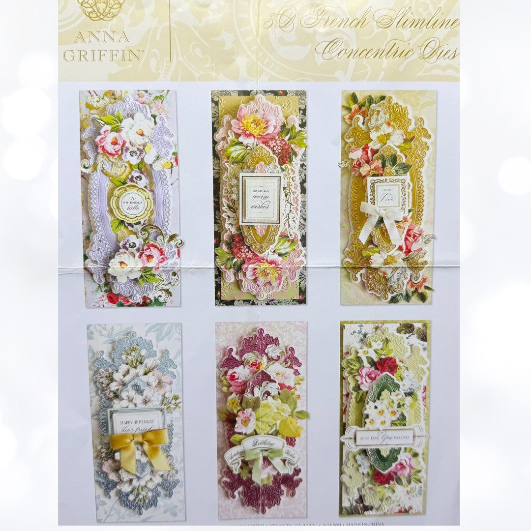 Anna Griffin FRENCH SLIMLINE Concentric 3D Dies