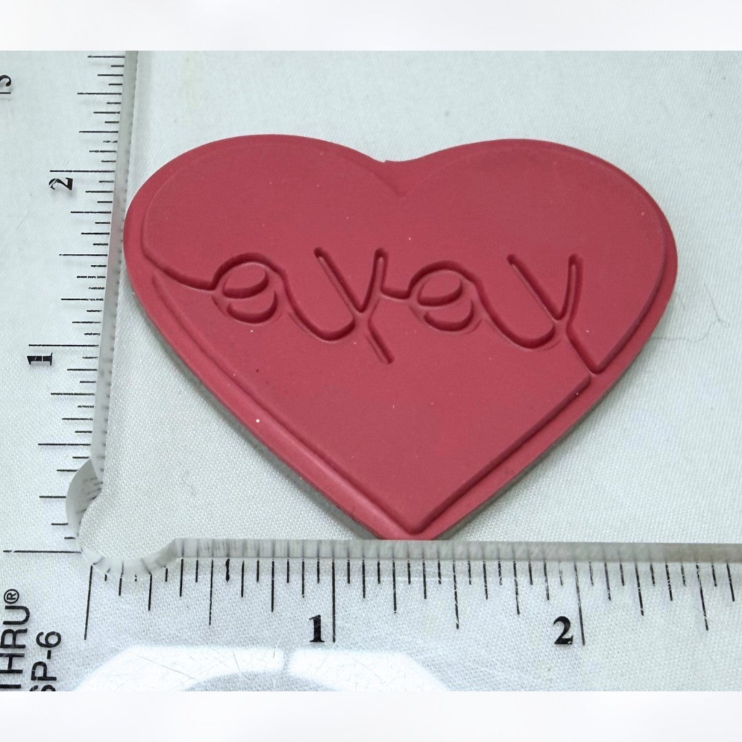 Taylored Expressions ADVENT CALENDAR XOXO Heart Rubber Stamp Die Rare