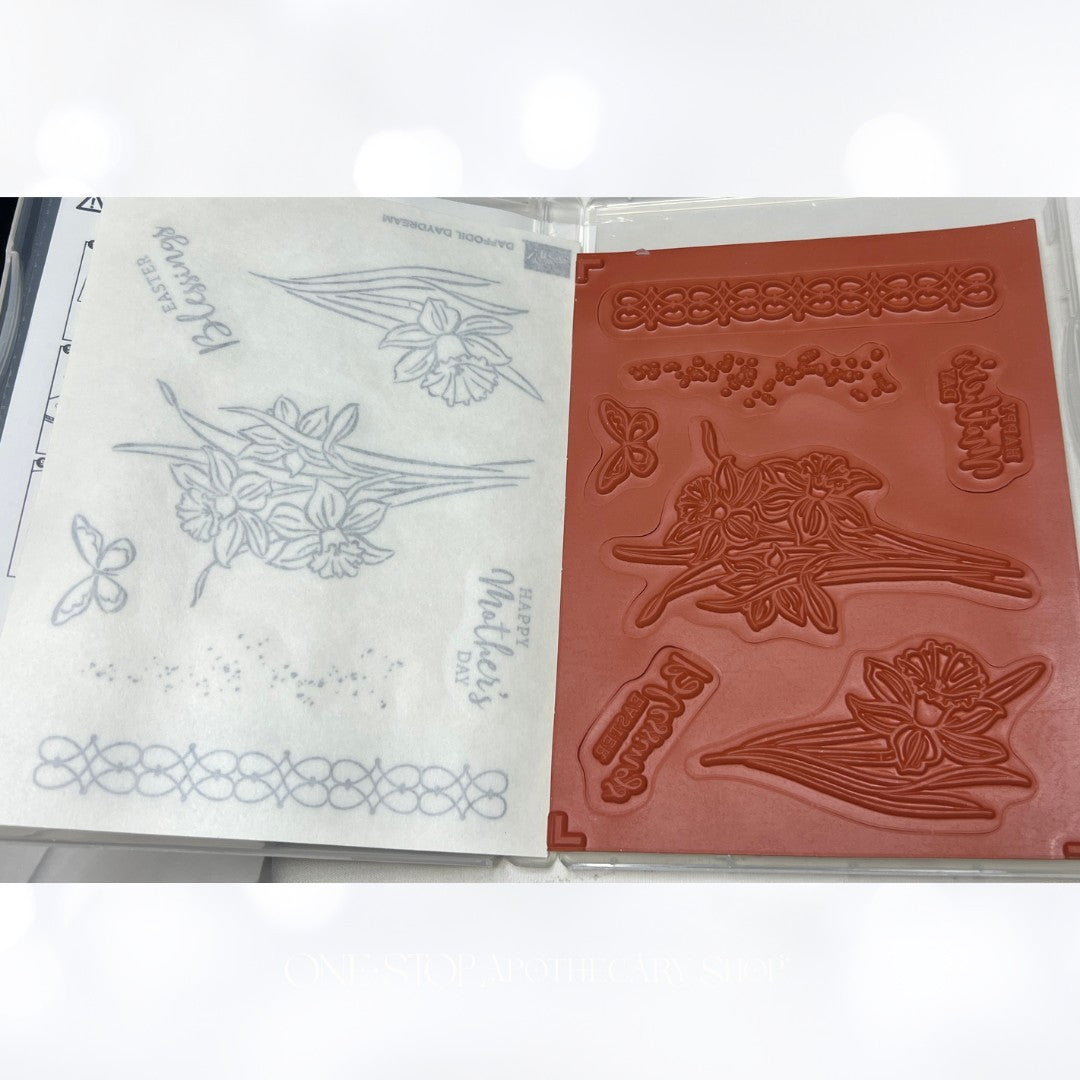 Stampin Up DAFFODIL DAYDREAM Flowers Spring Rubber Stamps