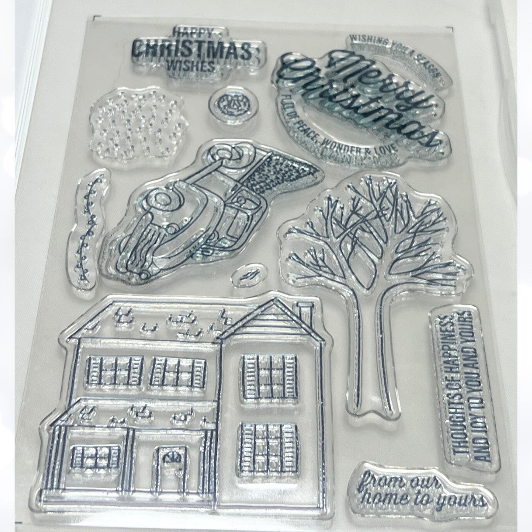 Stampin Up FARMHOUSE Christmas Truck Holiday Rubber Stamps
