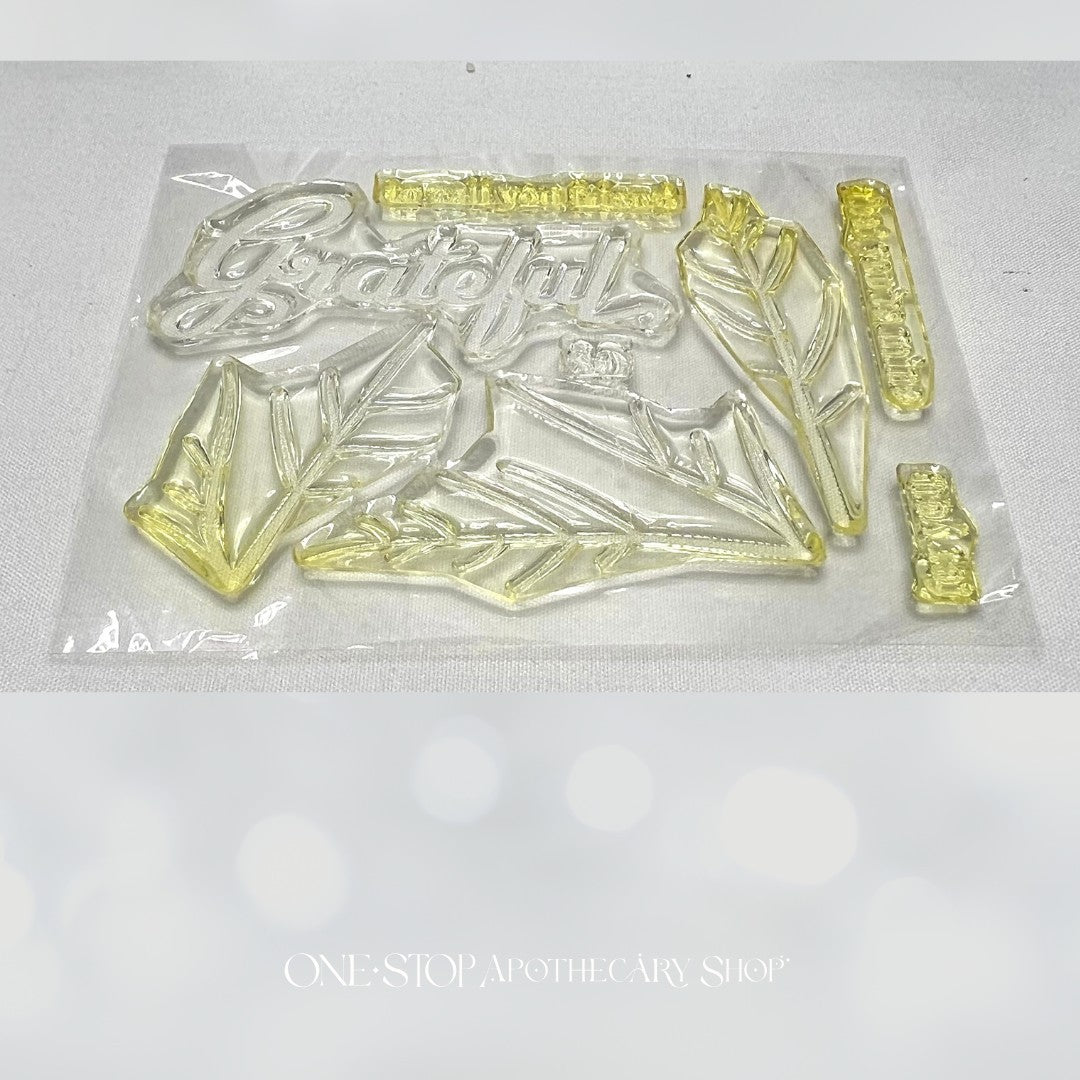 Papertrey Ink GRATEFUL LEAVES Autumn Fall Rubber Stamps Dies