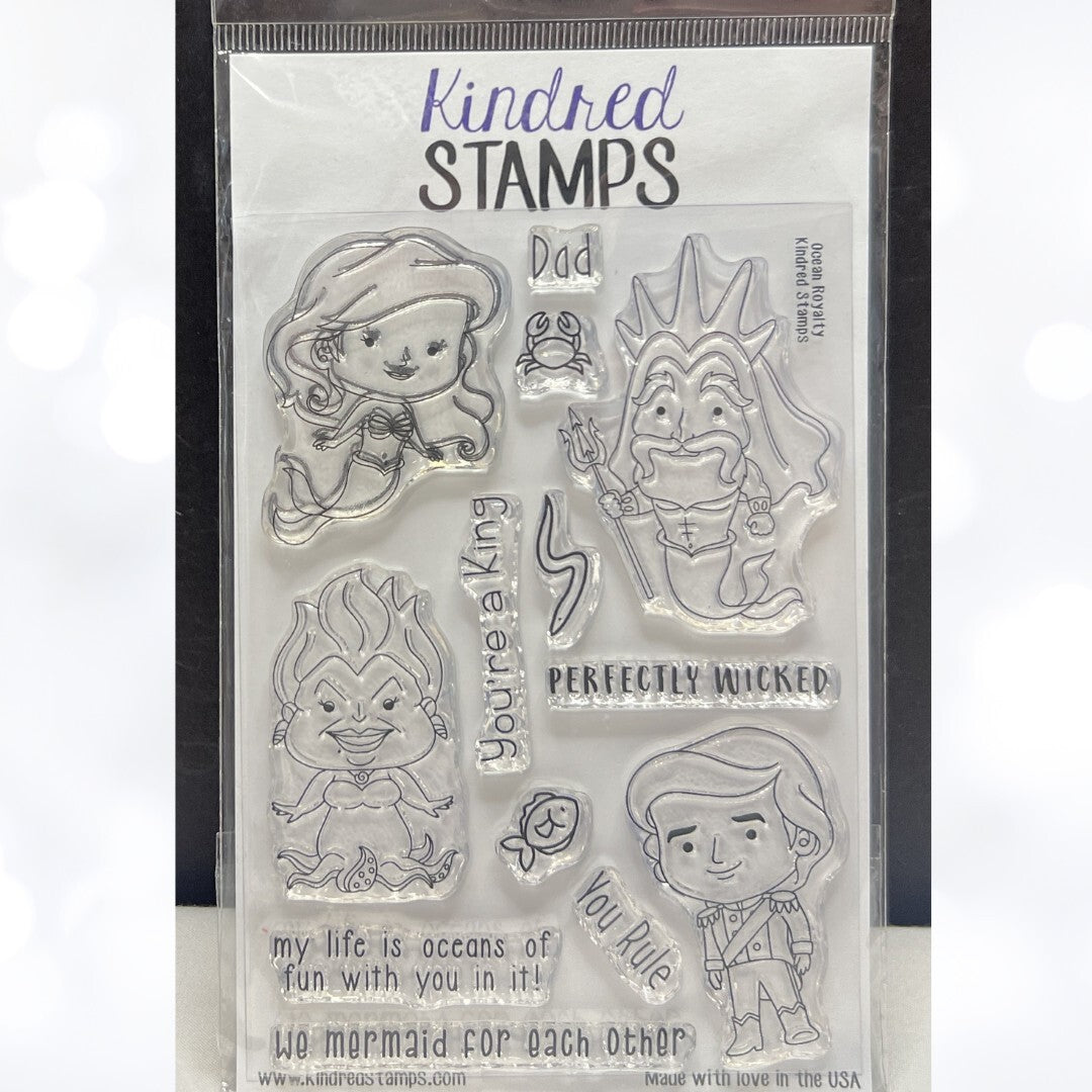 Kindred Stamps OCEAN ROYALTY Little Mermaid Disney Princess Rubber Stamps