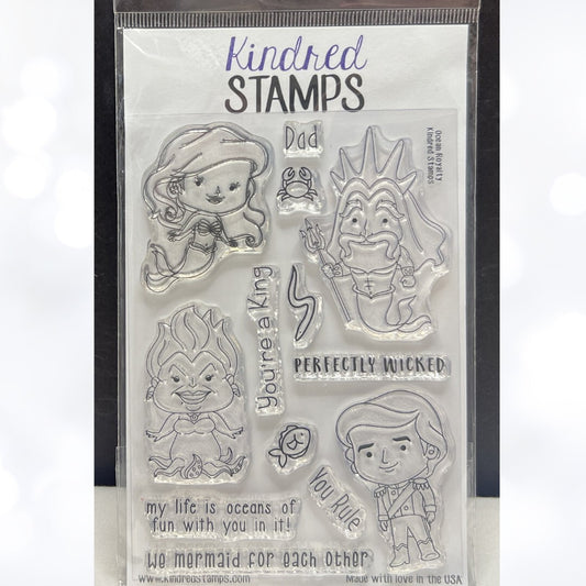 Kindred Stamps OCEAN ROYALTY Little Mermaid Disney Princess Rubber Stamps