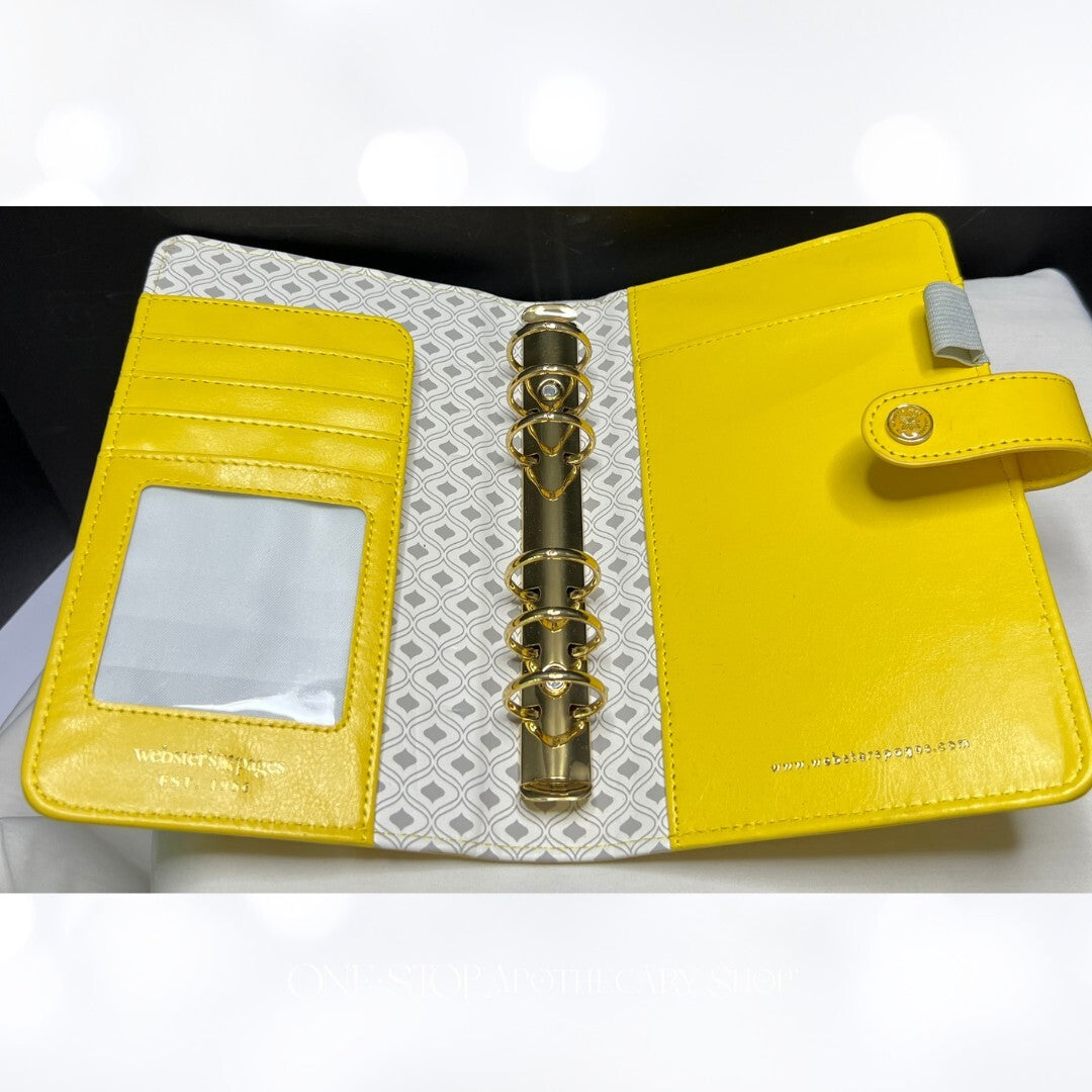 Websters Pages YELLOW PLANNER Journal 5x8 Personal 1 Inch Rings Rare
