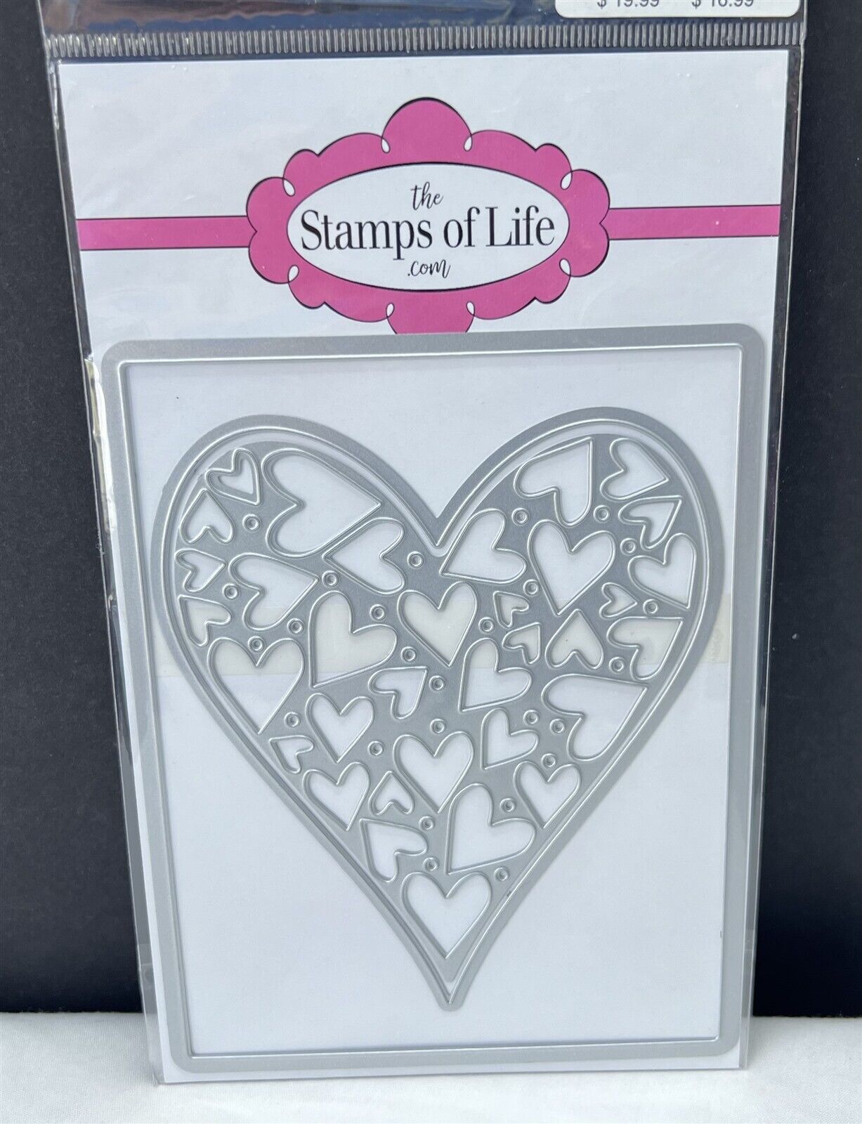 Stamps of Life BIG HEART Valentines Day Love A2 Background Dies