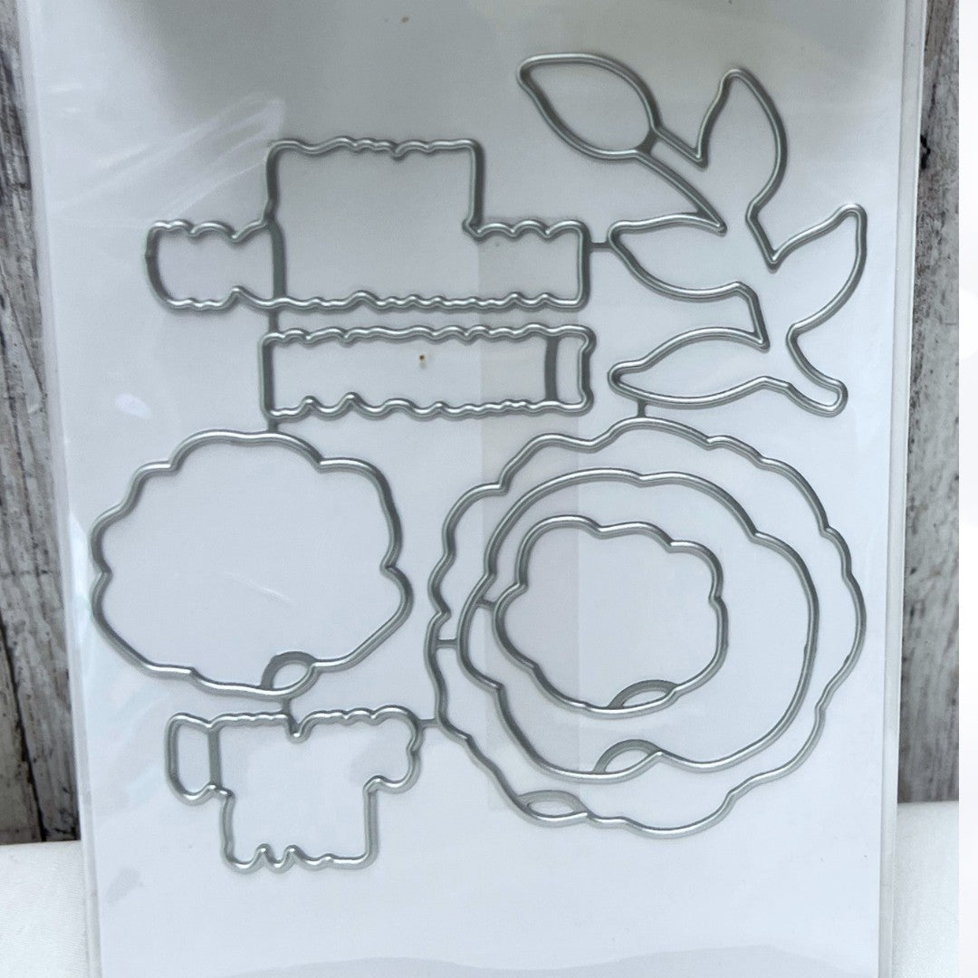 Hero Arts BEAUTIFUL DAY Flowers Floral Rubber Stamps Dies