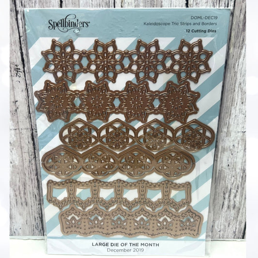Spellbinders KALEIDOSCOPE TRIO Strips & Borders Large Dies of the Month Dec 2019