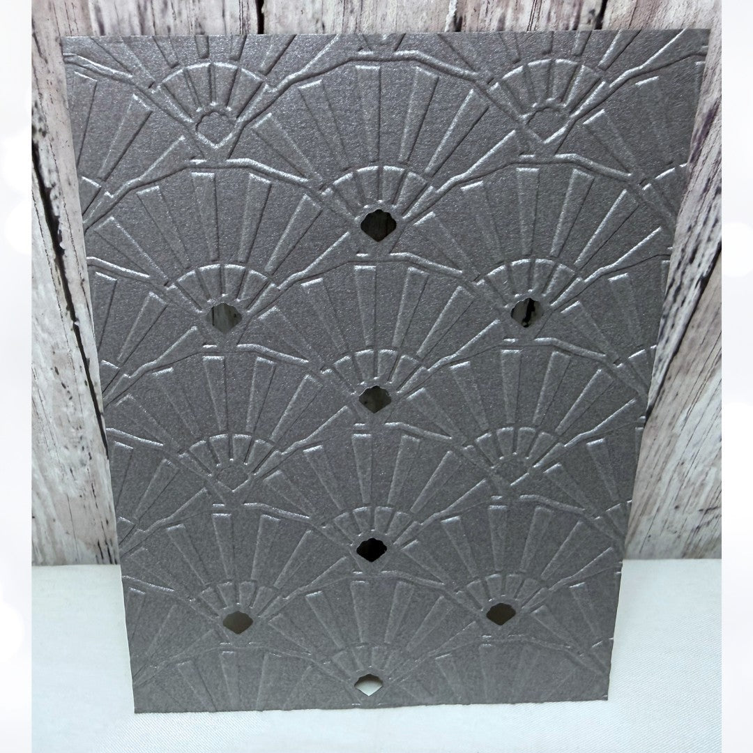 Crafters Companion Gemini Fans Swirls Blooms Embossing Folders 5x7 Lot of 5