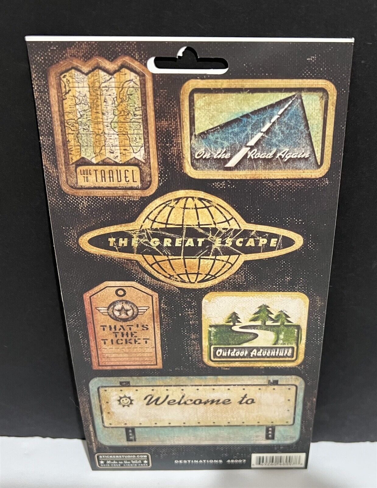 Sticker Studio DESTINATIONS Retro Active Travel Journal Paper Stickers Lot