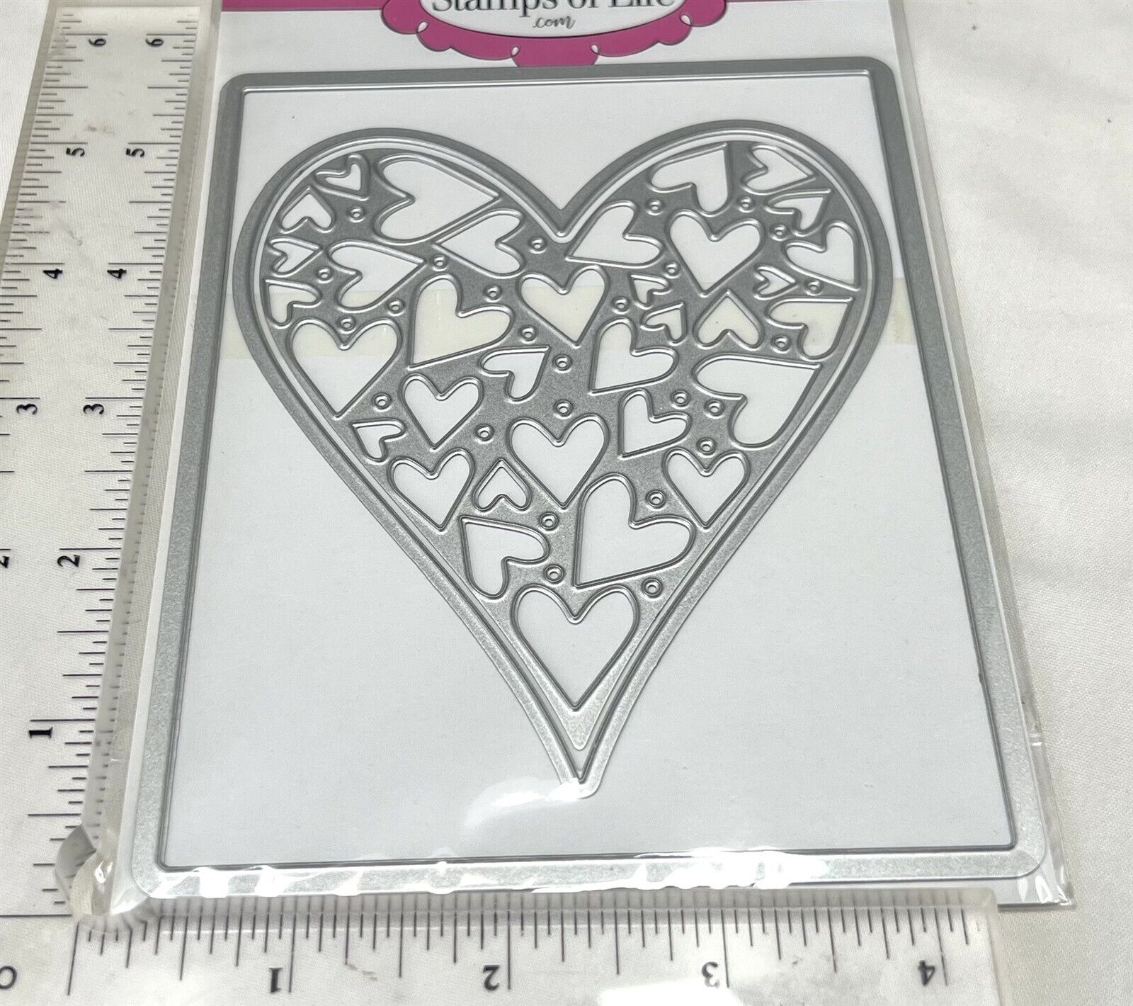 Stamps of Life BIG HEART Valentines Day Love A2 Background Dies