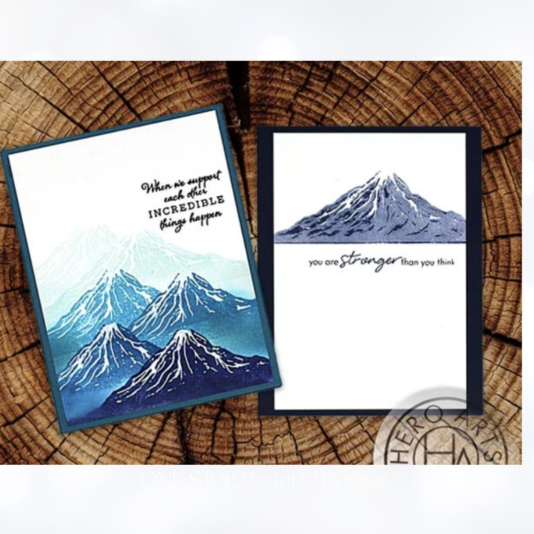 Hero Arts Heroscapes VOLCANO Mountains Layering 6x8 Rubber Stamps Dies