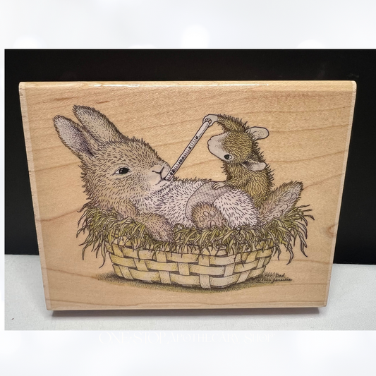 House Mouse BUNNY BOO BOO Get Well Amanda Rabbit Easter Rubber Stamp
