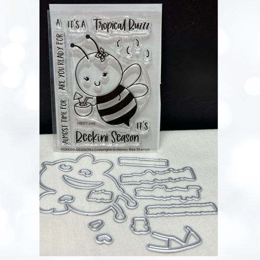 Honey Bee BEEKINI SEASON Rubber Stamps Dies
