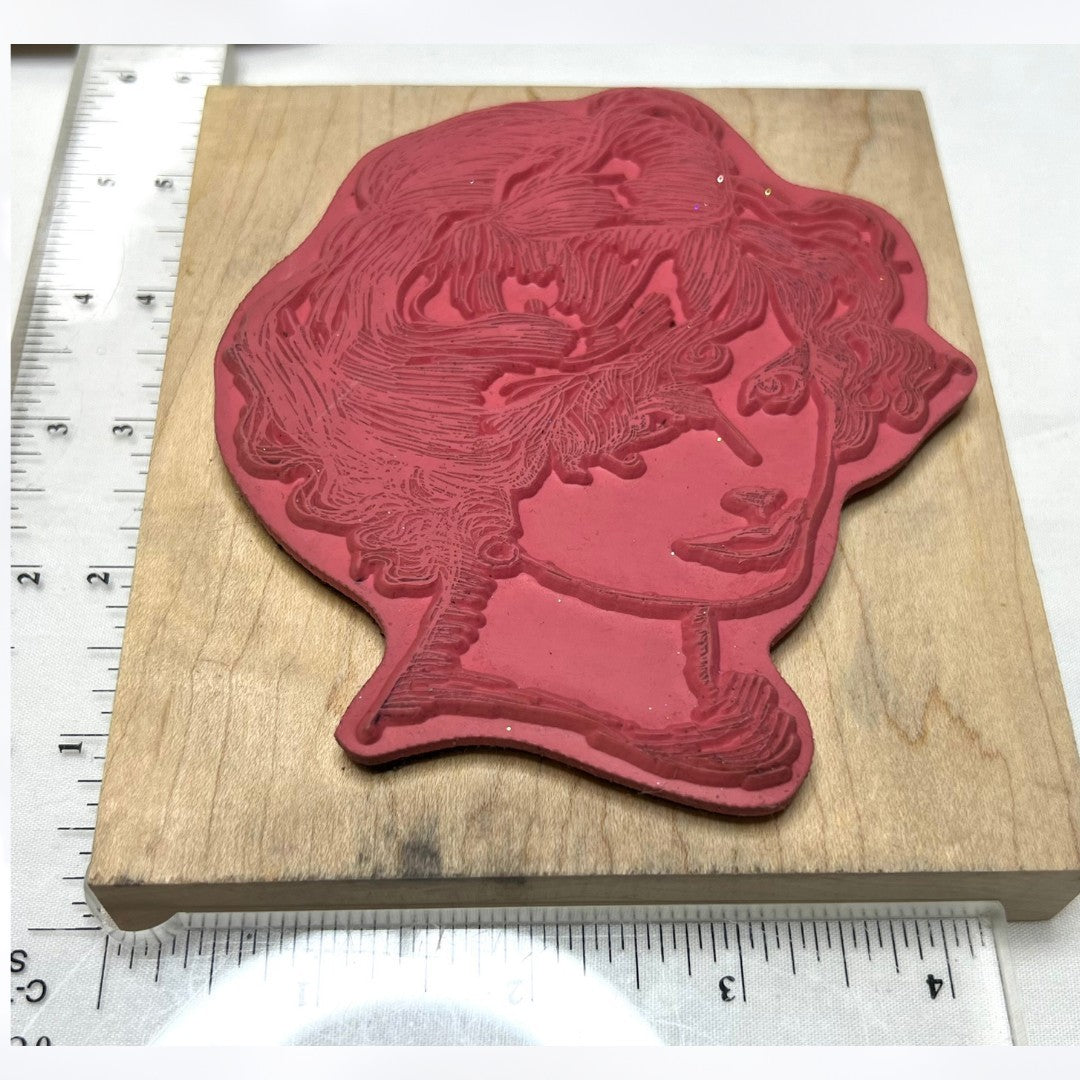 B Line Stamps MICHELLE & BETH Vintage Lady Ladies Hat Rubber Stamps