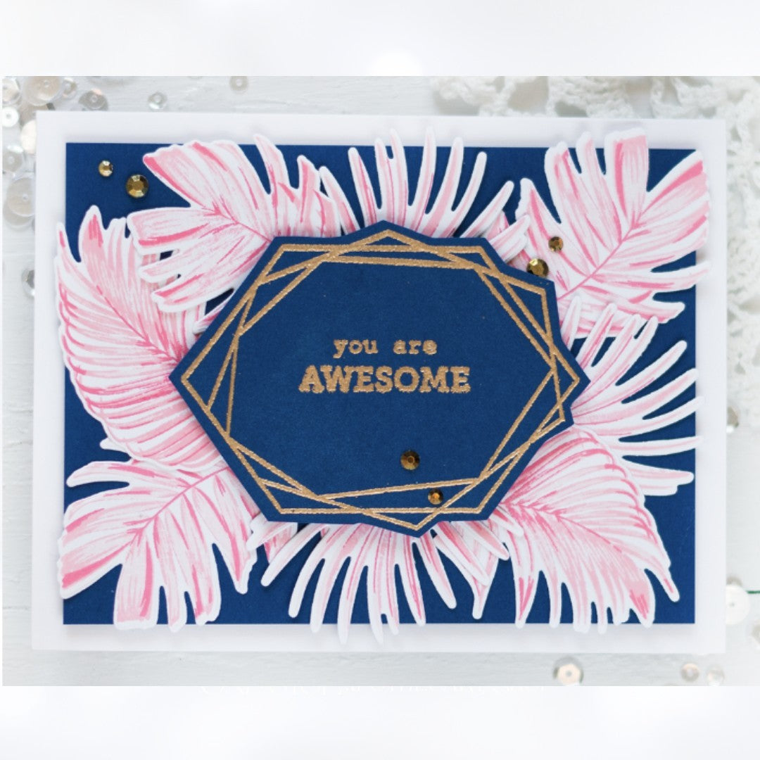 Altenew CRYSTAL FRAMES Sentiments 6x8 Rubber Stamps Dies
