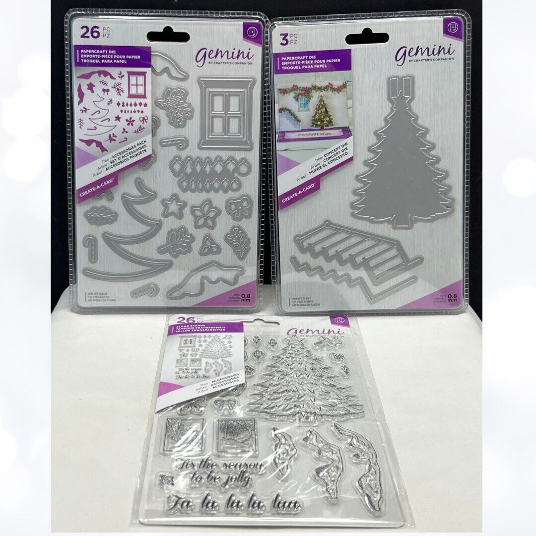 Gemini CHRISTMAS TREE Holiday Rubber Stamps Accessories Dies