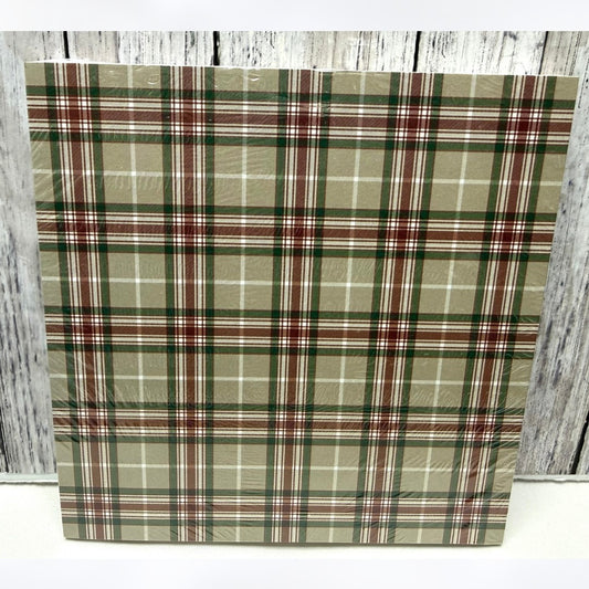 Stampin Up PLAID TIDINGS Autumn Christmas 6x6 DSP Cardstock Paper 48 Sheets