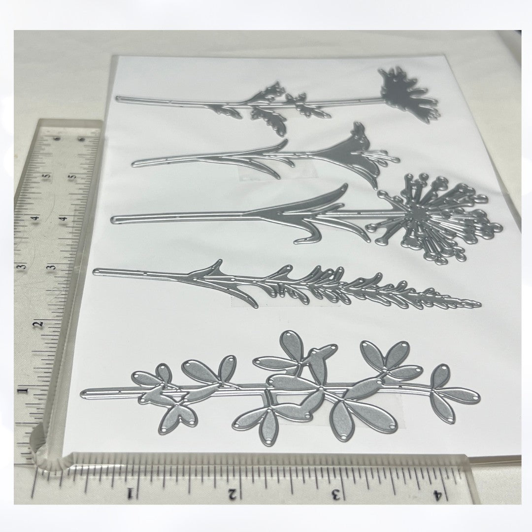 Tim Holtz WILDFLOWER STEMS 2 Flowers 664164 Thinlits Dies
