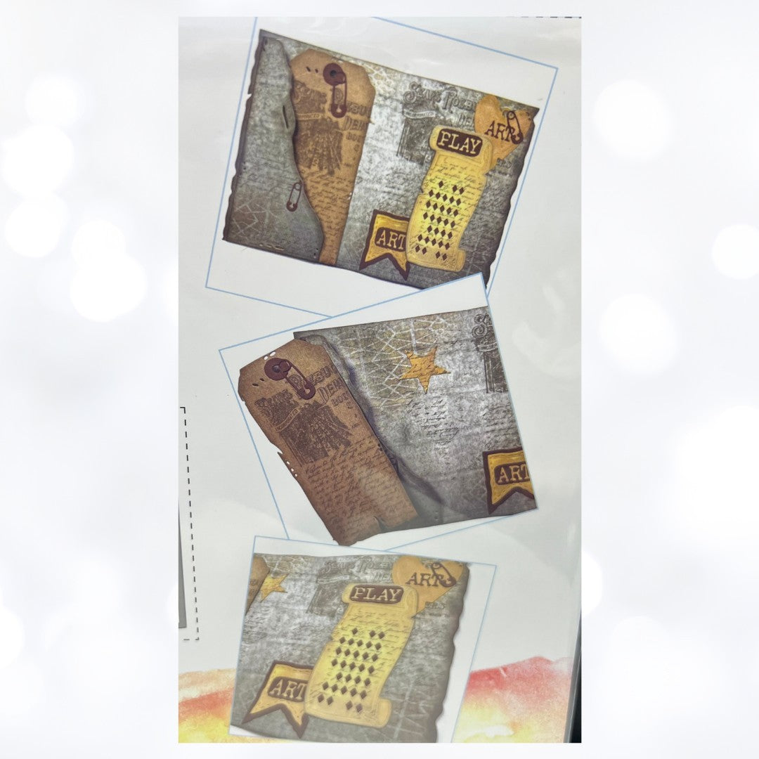 Elizabeth Craft Designs PLAYFUL GRUNGE Art Journal Mixed Media 2241 Dies
