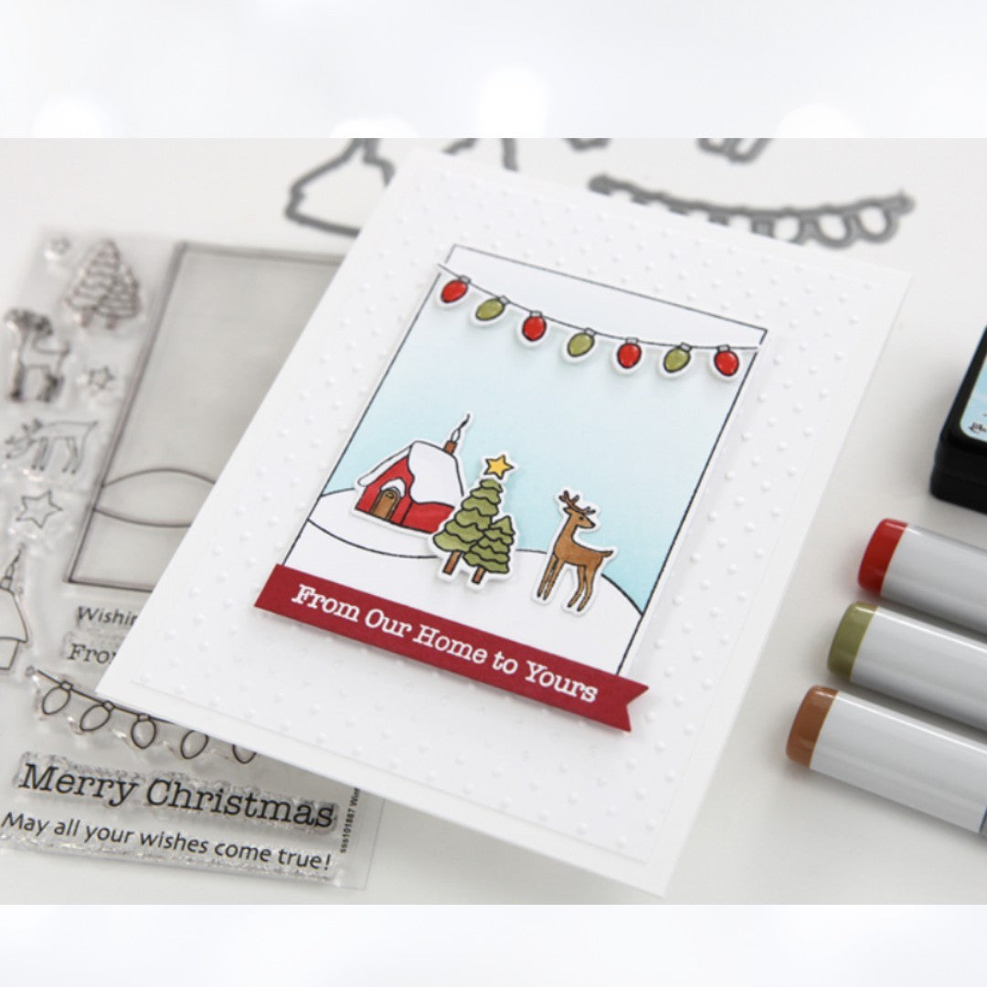 Simon Says Stamp WINTER SCENE Christmas Rubber Stamps Dies