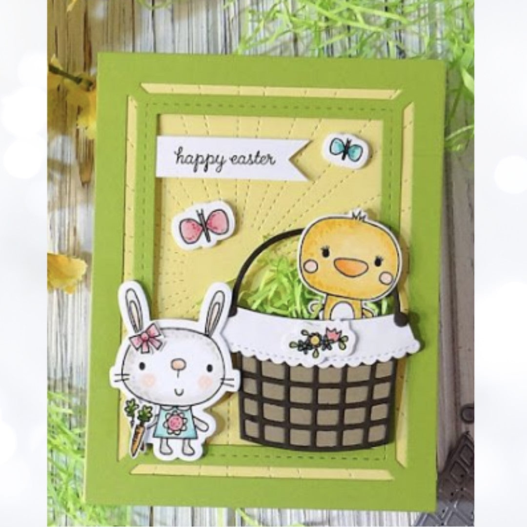 Reverse Confetti BASKET Flowers For Mom Mothers Day Dies