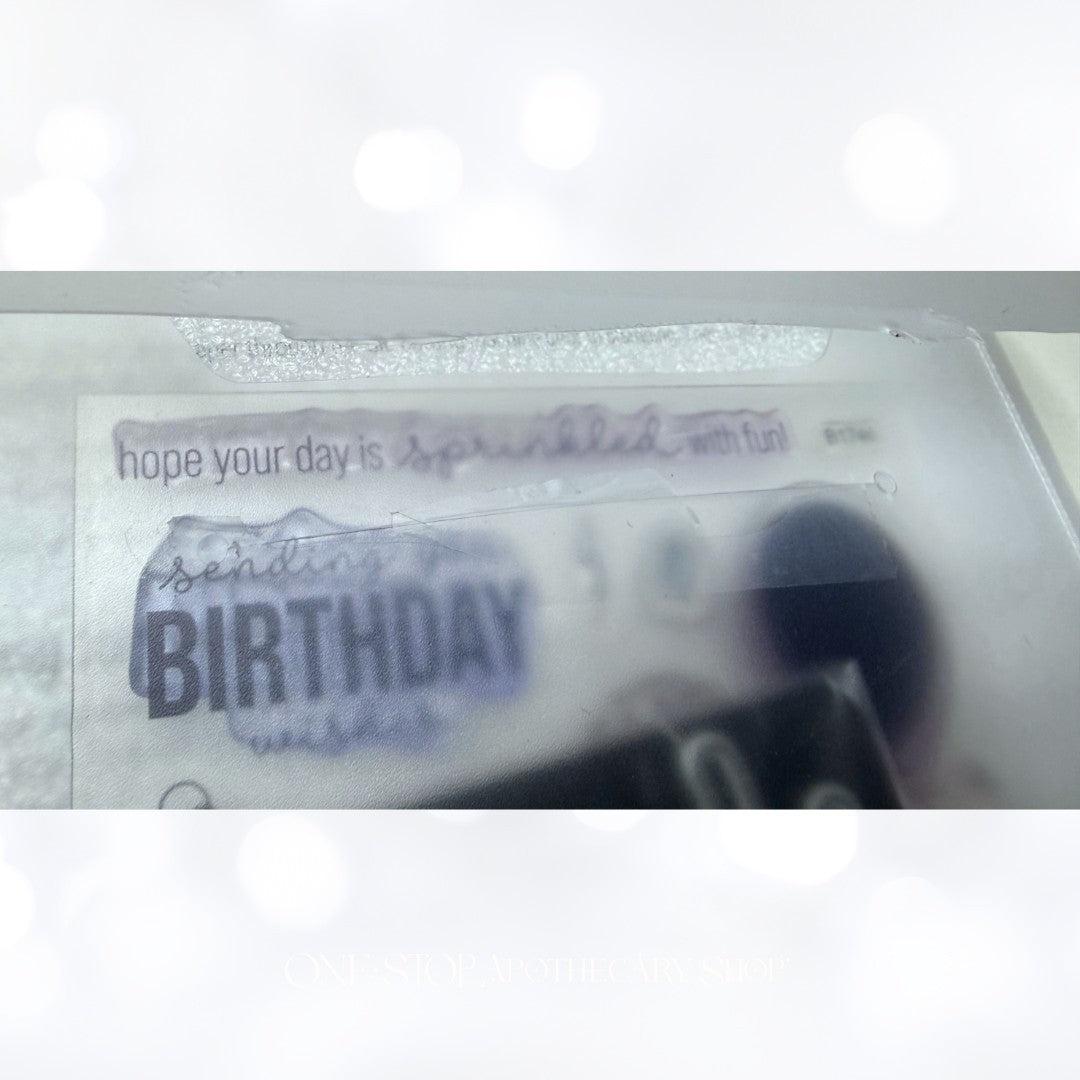 Close To My Heart STARS & SPARKLERS Birthday Balloons Rubber Stamps Dies