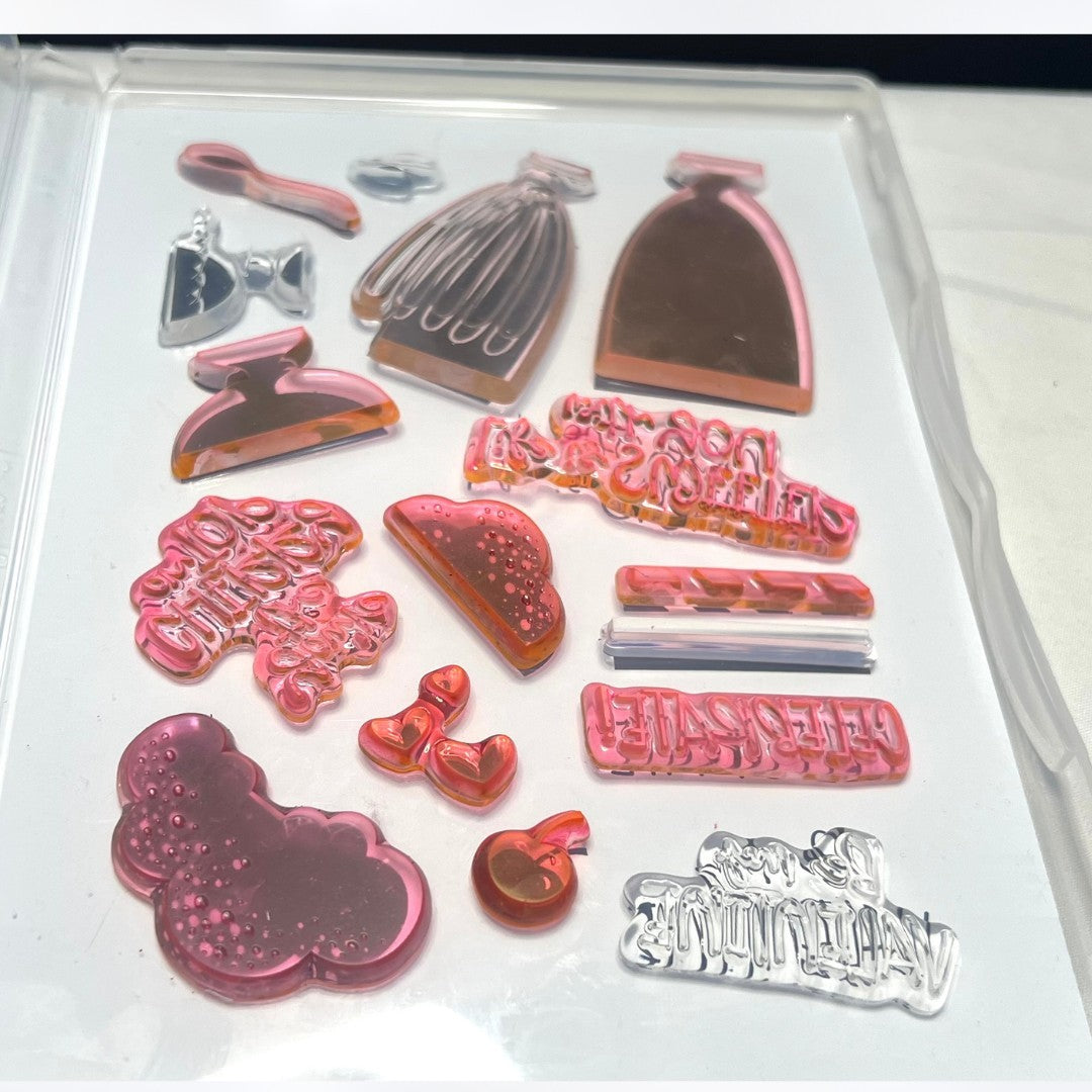 Stampin Up SHARE A MILKSHAKE Ice Cream Rubber Stamps Dies