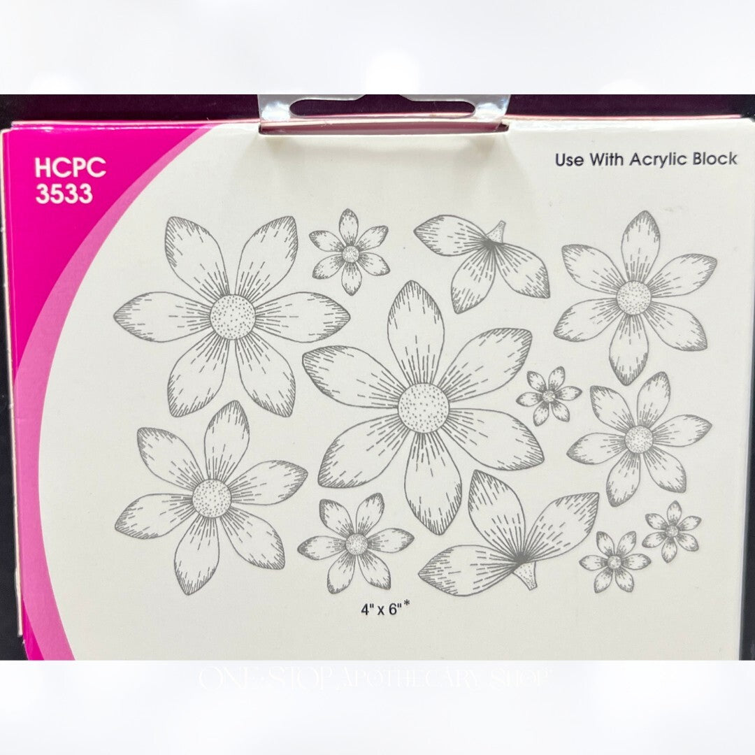 Heartfelt Creations SUN KISSED FLEUR Flowers Rubber Stamp