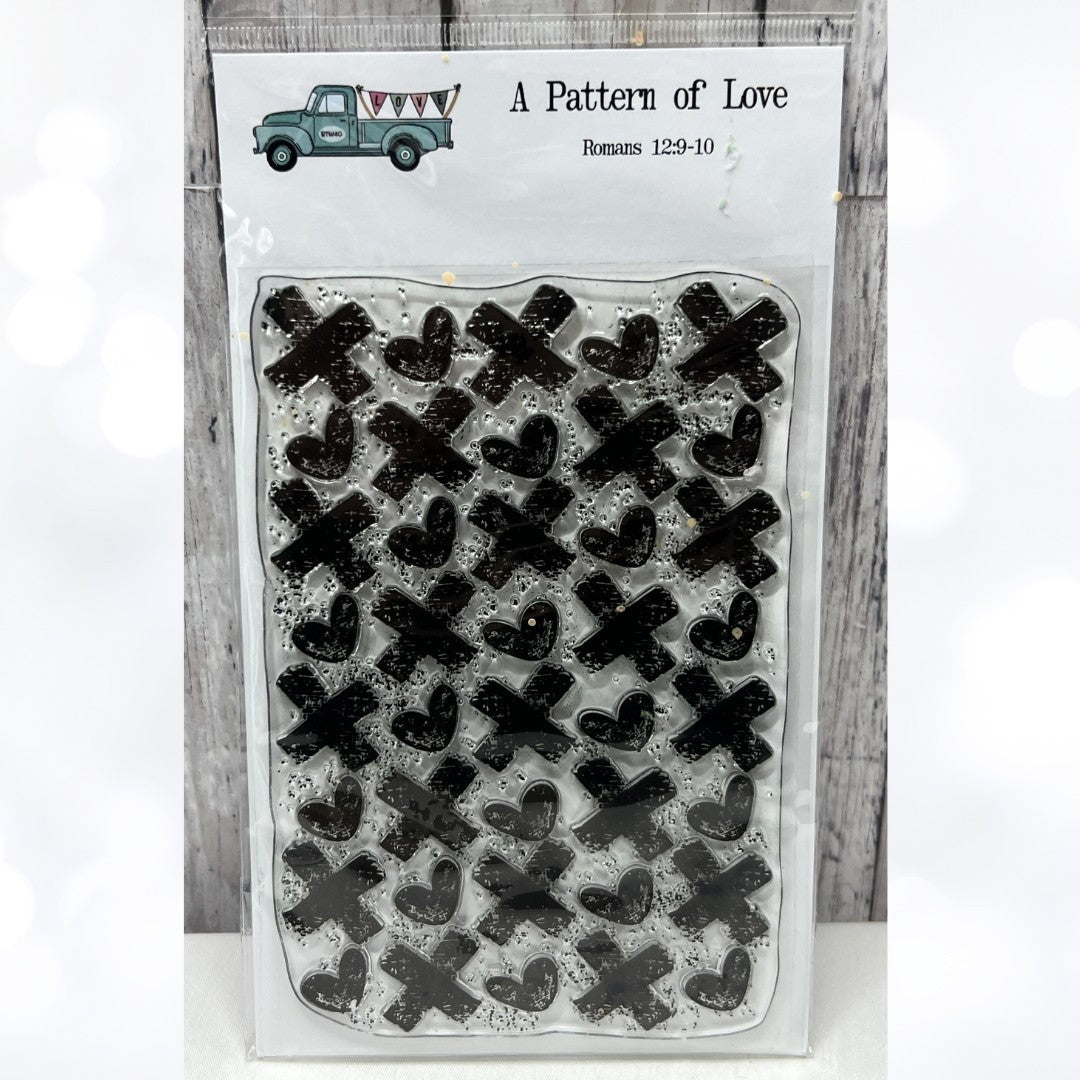 By the Well 4 God PATTERN OF LOVE Hearts Bible Journaling Rubber Stamps