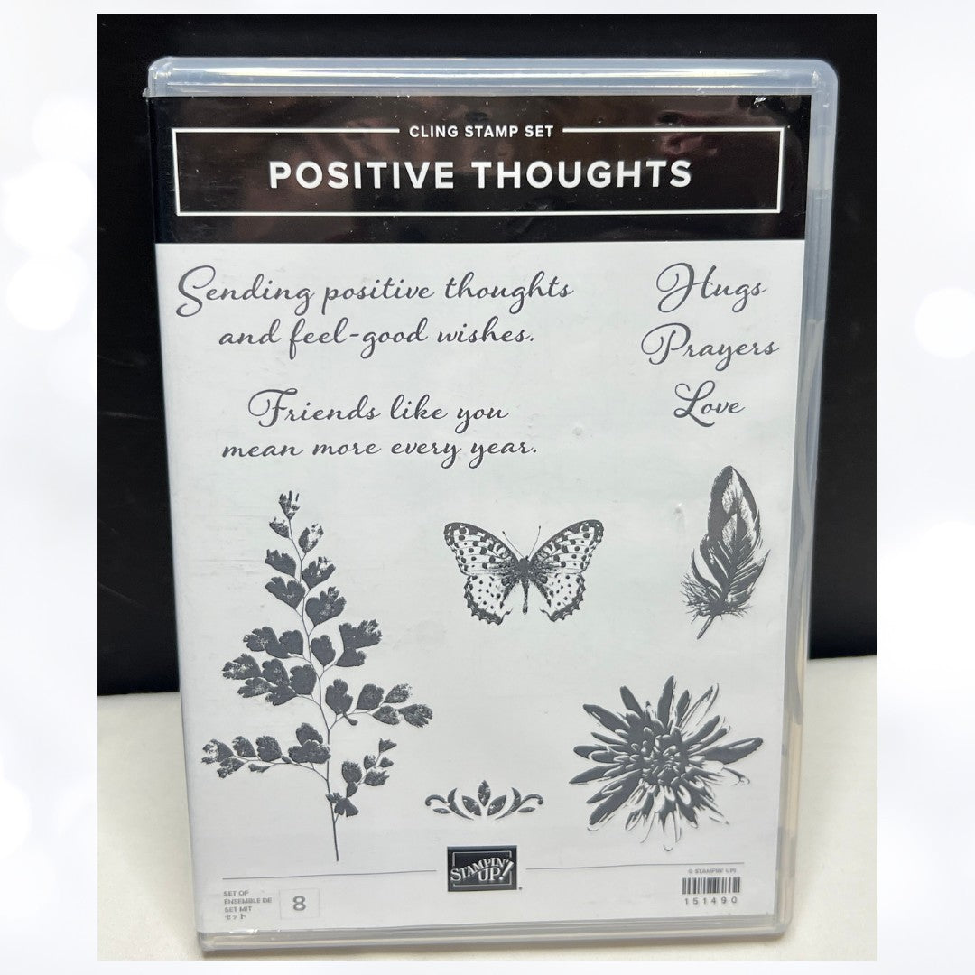 Stampin Up POSITIVE THOUGHTS Butterflies Butterfly Rubber Stamps