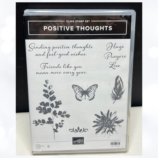 Stampin Up POSITIVE THOUGHTS Butterflies Butterfly Rubber Stamps