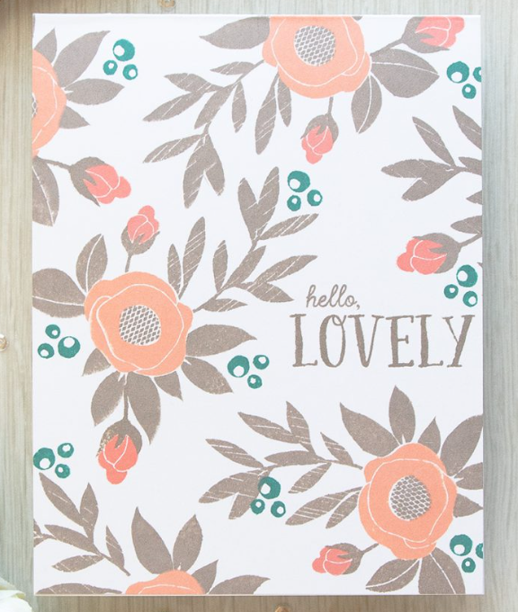 Wplus9 W Plus 9 SPRING BLOOMS Flowers Floral 6x8 Rubber Stamps Dies