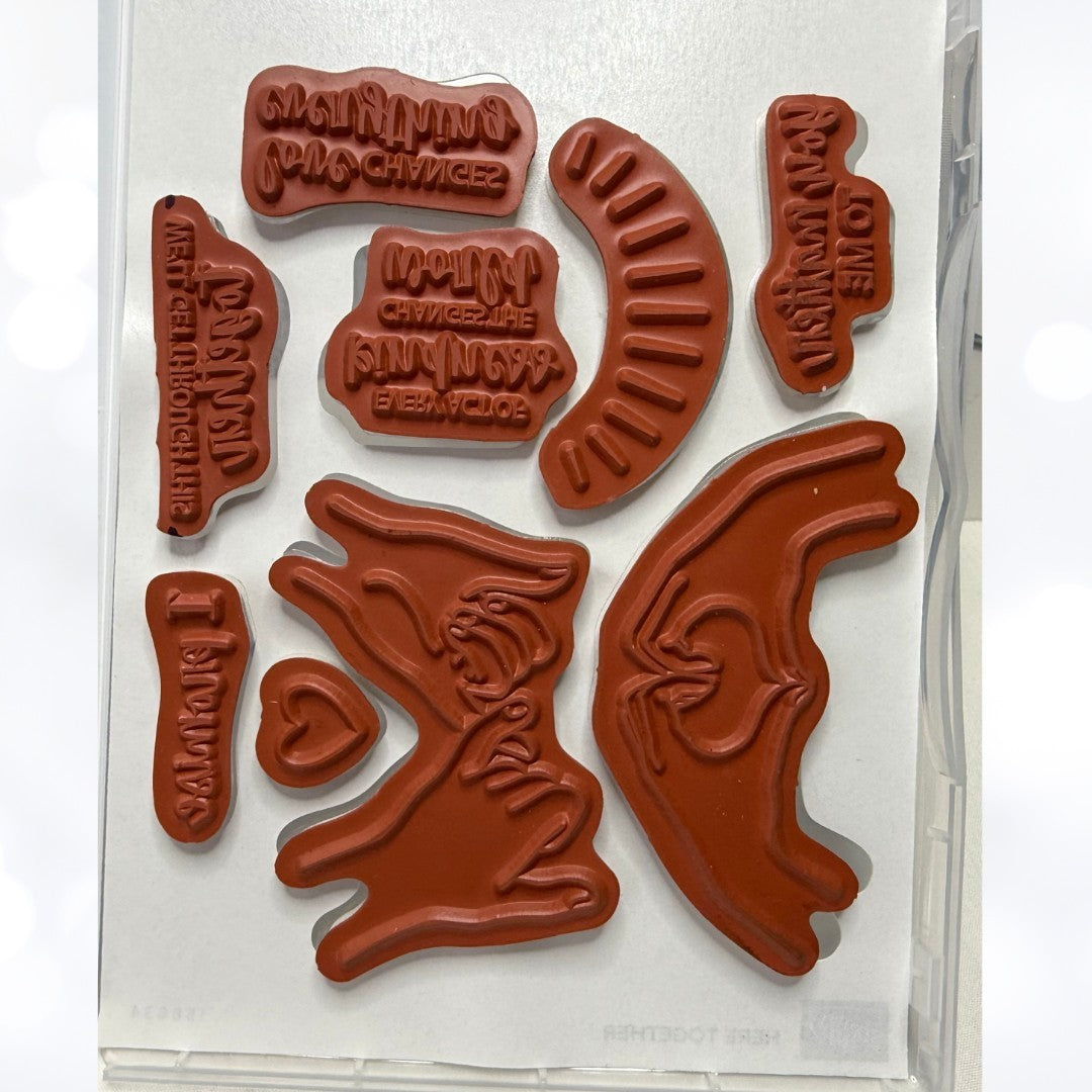 Stampin Up HERE TOGETHER For You Hands Rubber Stamps Dies