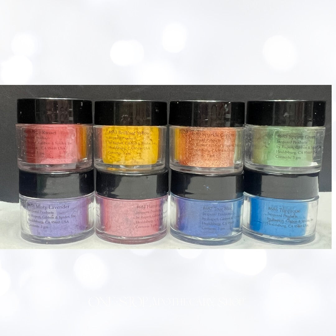 Jacquard PEARL EX Pigment Powders Mica Mixed Media Lot of 8