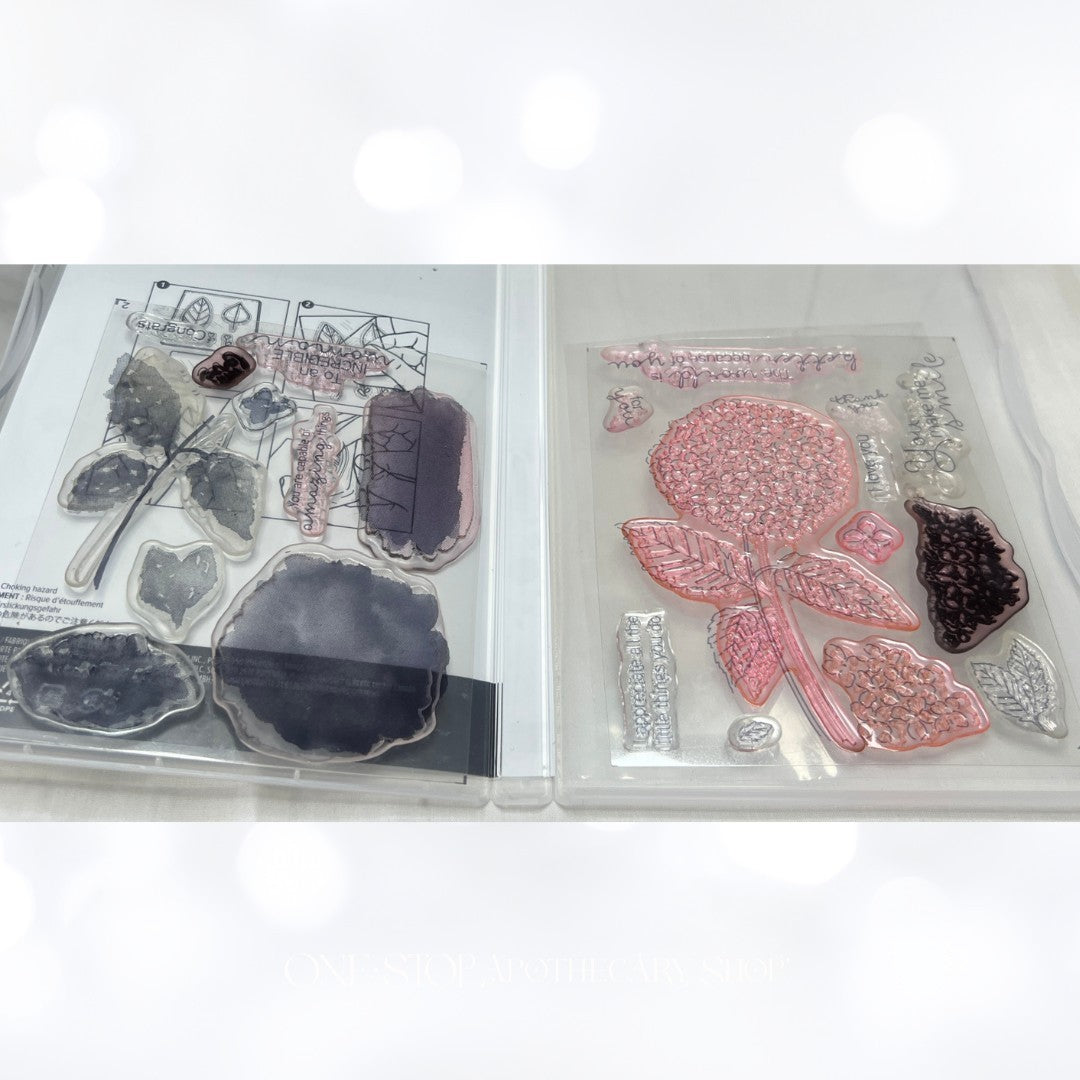 Stampin Up HYDRANGEA HAVEN Flowers Botanical Floral Rubber Stamps Dies