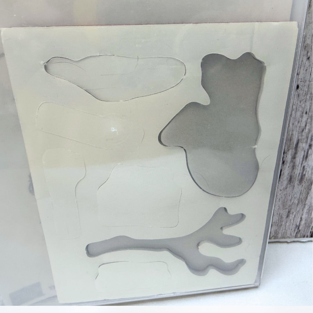 Stampin Up THE RAVEN Halloween Bird Rubber Stamps Rare