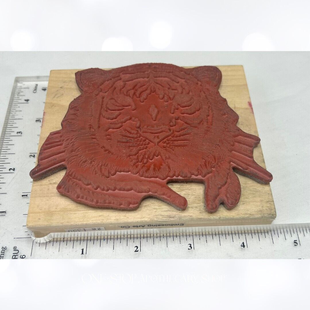 Embossing Arts Stamps Happen MAJESTIC TIGER Zoo Animals Rubber Stamps